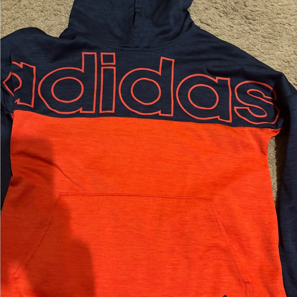Adidas Black and Orange Pullover